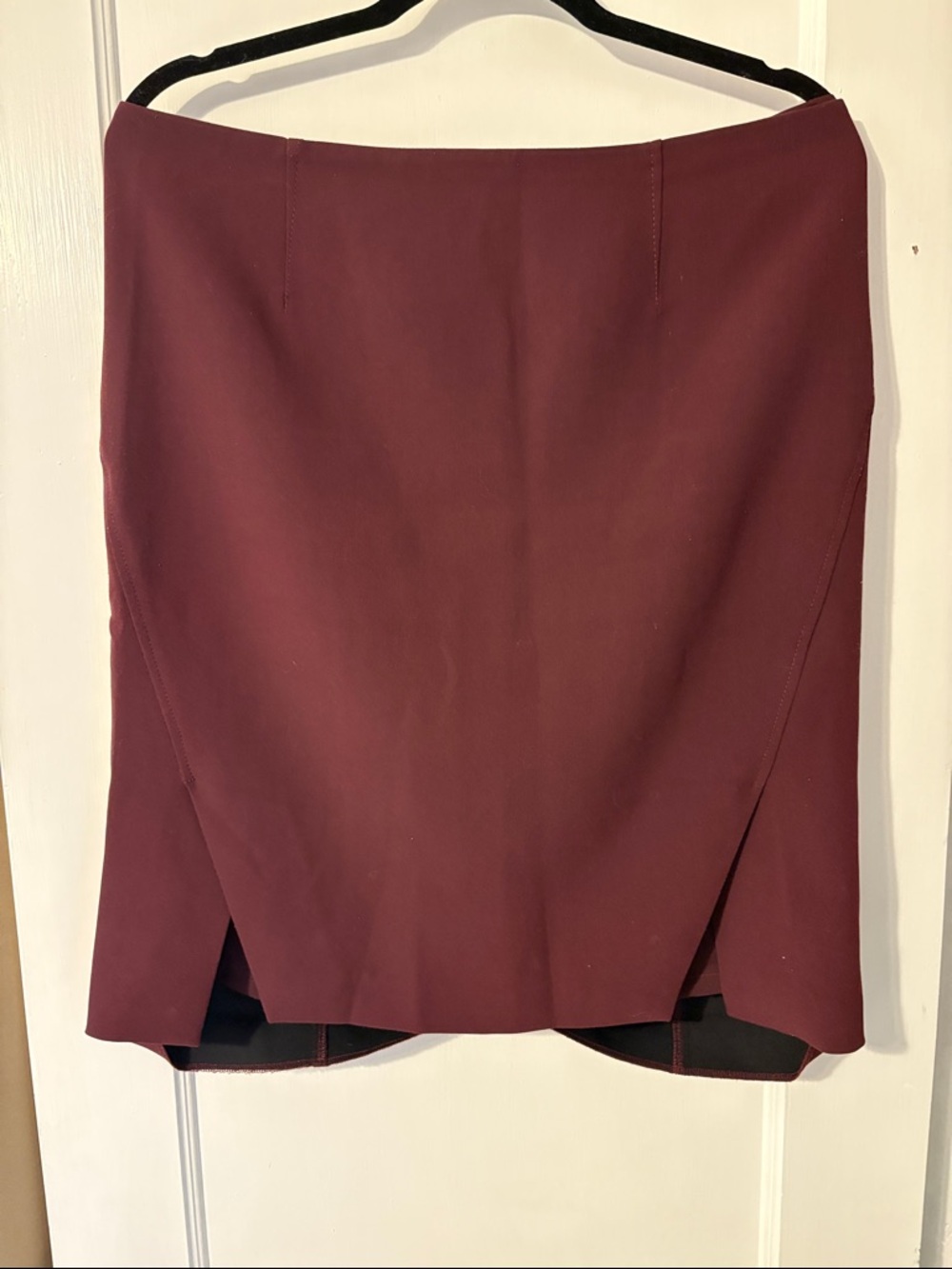 White House Black Market Burgundy Pencil Skirt